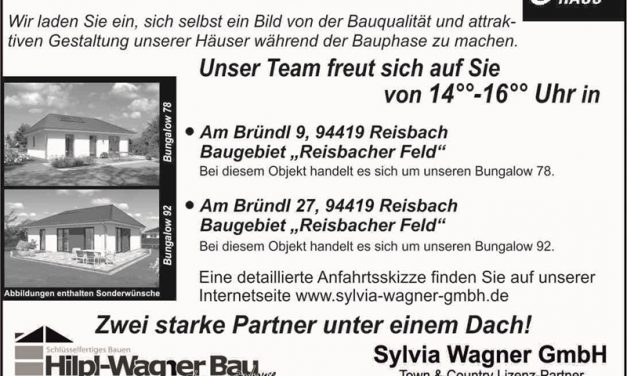 Kommen Sie zu unseren nächsten Hausbesichtigungen im Landkreis Dingolfing-Landau