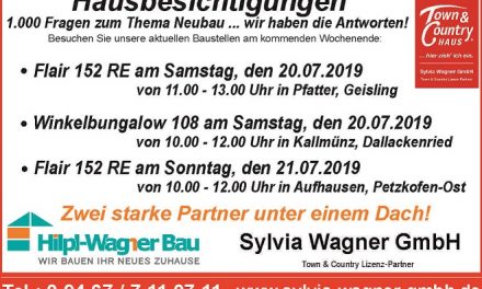 Hausbesichtigungen am kommenden Wochenende im Landkreis Regensburg!
